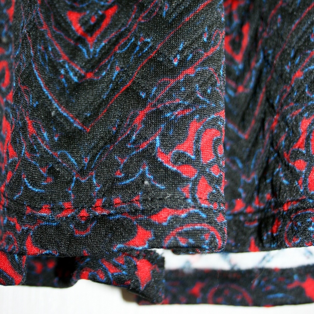 Quilted Black & Red Baroque Print Skater Dress - Picture 4 of 8